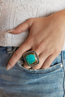 Canyon Sky Turquoise Western Statement Ring S.No 23