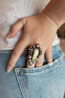 Prairie Sage Green Stone Western Statement Ring S.No 20