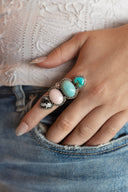 Desert Sky Multicolor Turquoise Statement Ring S.No 19