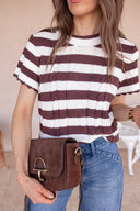 Harbor Stripe Cable Knit Sweater Tee