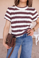 Harbor Stripe Cable Knit Sweater Tee