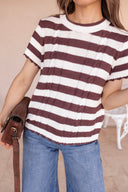 Harbor Stripe Cable Knit Sweater Tee