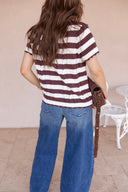 Harbor Stripe Cable Knit Sweater Tee