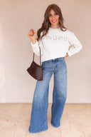 Chic Little Rodeo Embroidered Sweatshirt