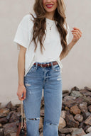 French Box Terry Tee-Short Sleeve Tops-Rae Collective, Women's Online Fashion Boutique Located in Phoenix, Arizona (Scottsdale Area)