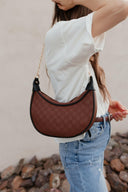 Nova Chain Monochromatic Checkered Detail Crossbody-Purses & Bags-Rae Collective, Women's Online Fashion Boutique Located in Phoenix, Arizona (Scottsdale Area)
