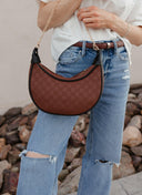 Nova Chain Monochromatic Checkered Detail Crossbody-Purses & Bags-Rae Collective, Women's Online Fashion Boutique Located in Phoenix, Arizona (Scottsdale Area)