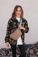 Outlands Oversized Camo Cargo Pocket Denim Jacket-Shackets-Rae Collective, Women's Online Fashion Boutique Located in Phoenix, Arizona (Scottsdale Area)