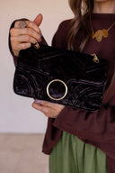 Velvet Luxe Chain Crossbody Bag