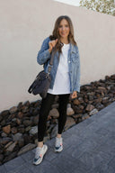 Pearly Girly Peal Denim Jacket-Jackets-Rae Collective, Women's Online Fashion Boutique Located in Phoenix, Arizona (Scottsdale Area)