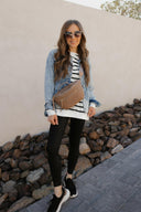Risen Button Up Ombre Washed Jacket-Jackets-Rae Collective, Women's Online Fashion Boutique Located in Phoenix, Arizona (Scottsdale Area)