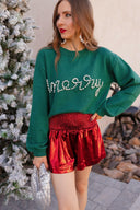 Shine Bright Metallic Shimmer Smock Shorts-Shorts-Rae Collective, Women's Online Fashion Boutique Located in Phoenix, Arizona (Scottsdale Area)