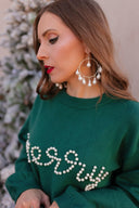 Pearl Cluster Hoop Earrings PREORDER-Stud Earrings-Rae Collective, Women's Online Fashion Boutique Located in Phoenix, Arizona (Scottsdale Area)