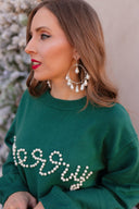 Pearl Cluster Hoop Earrings PREORDER-Stud Earrings-Rae Collective, Women's Online Fashion Boutique Located in Phoenix, Arizona (Scottsdale Area)