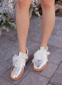 Silver Starlight Ribbon Lace Sneaker-Sneakers-Rae Collective, Women's Online Fashion Boutique Located in Phoenix, Arizona (Scottsdale Area)