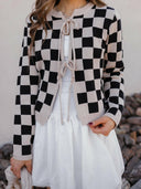 Poetic Ties Long Sleeve Checkered Cardigan-Cardigans-Rae Collective, Women's Online Fashion Boutique Located in Phoenix, Arizona (Scottsdale Area)