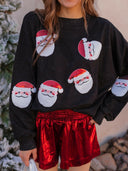 Santa Squad Sequin Knit Sweater-Sweaters-Rae Collective, Women's Online Fashion Boutique Located in Phoenix, Arizona (Scottsdale Area)