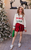 Tinsel Town Holly & Jolly Knit Sweater-Sweaters-Rae Collective, Women's Online Fashion Boutique Located in Phoenix, Arizona (Scottsdale Area)