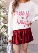 Candy Cane Cozy Merry & Bright Knit Sweater