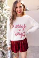 Candy Cane Cozy Merry & Bright Knit Sweater