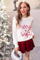 Candy Cane Cozy Merry & Bright Knit Sweater