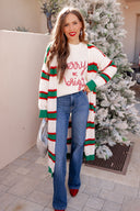 Candy Cane Cozy Merry & Bright Knit Sweater