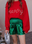 Pines & Peppermint Knit Merry Sweatshirt-Sweaters-Rae Collective, Women's Online Fashion Boutique Located in Phoenix, Arizona (Scottsdale Area)