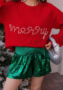 Pines & Peppermint Knit Merry Sweatshirt-Sweaters-Rae Collective, Women's Online Fashion Boutique Located in Phoenix, Arizona (Scottsdale Area)