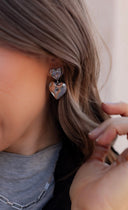 Love Ya Stainless Steel Heart Duo Stud Earrings