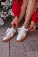 Silver Starlight Ribbon Lace Sneaker-Sneakers-Rae Collective, Women's Online Fashion Boutique Located in Phoenix, Arizona (Scottsdale Area)