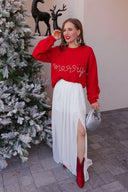 Pines & Peppermint Knit Merry Sweatshirt-Sweaters-Rae Collective, Women's Online Fashion Boutique Located in Phoenix, Arizona (Scottsdale Area)