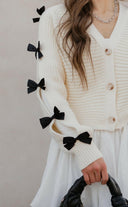 Mademoiselle Bow Sleeve Cardigan-Cardigans-Rae Collective, Women's Online Fashion Boutique Located in Phoenix, Arizona (Scottsdale Area)