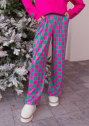 Pep Talk Checker Knit Pants-Bottoms-Rae Collective, Women's Online Fashion Boutique Located in Phoenix, Arizona (Scottsdale Area)