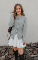 Mon Cherie Knit Bow-Front Cardigan-Cardigans-Rae Collective, Women's Online Fashion Boutique Located in Phoenix, Arizona (Scottsdale Area)