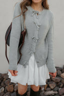 Mon Cherie Knit Bow-Front Cardigan-Cardigans-Rae Collective, Women's Online Fashion Boutique Located in Phoenix, Arizona (Scottsdale Area)