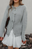 Mon Cherie Knit Bow-Front Cardigan-Cardigans-Rae Collective, Women's Online Fashion Boutique Located in Phoenix, Arizona (Scottsdale Area)