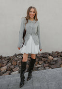 Mon Cherie Knit Bow-Front Cardigan-Cardigans-Rae Collective, Women's Online Fashion Boutique Located in Phoenix, Arizona (Scottsdale Area)
