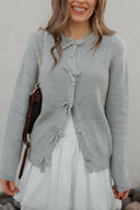 Mon Cherie Knit Bow-Front Cardigan-Cardigans-Rae Collective, Women's Online Fashion Boutique Located in Phoenix, Arizona (Scottsdale Area)