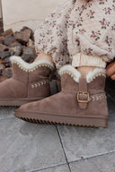 LANA- Faux Sherpa Buckle Boots