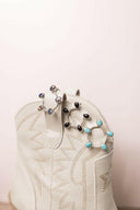 Mini Stone Horseshoe Stud Earrings-Stud Earrings-Rae Collective, Women's Online Fashion Boutique Located in Phoenix, Arizona (Scottsdale Area)