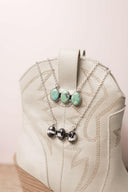 Three Stone Oval Bar Necklace-Bar Necklaces-Rae Collective, Women's Online Fashion Boutique Located in Phoenix, Arizona (Scottsdale Area)