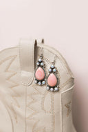 Pink Conch & Stone Earrings-Stud Earrings-Krush Kandy, Women's Online Fashion Boutique Located in Phoenix, Arizona (Scottsdale Area)