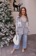 Slay Ride Reindeer Cardigan Knit Sweater-Sweaters-Rae Collective, Women's Online Fashion Boutique Located in Phoenix, Arizona (Scottsdale Area)