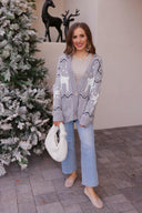Slay Ride Reindeer Cardigan Knit Sweater-Sweaters-Rae Collective, Women's Online Fashion Boutique Located in Phoenix, Arizona (Scottsdale Area)