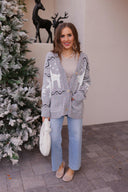 Slay Ride Reindeer Cardigan Knit Sweater-Sweaters-Rae Collective, Women's Online Fashion Boutique Located in Phoenix, Arizona (Scottsdale Area)