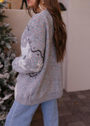 Slay Ride Reindeer Cardigan Knit Sweater-Sweaters-Rae Collective, Women's Online Fashion Boutique Located in Phoenix, Arizona (Scottsdale Area)