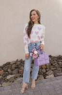 Hearts Galore Luxe Pearl Detail Sweater-Sweaters-Krush Kandy, Women's Online Fashion Boutique Located in Phoenix, Arizona (Scottsdale Area)