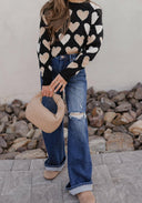 Hearts Galore Luxe Pearl Detail Sweater-Sweaters-Rae Collective, Women's Online Fashion Boutique Located in Phoenix, Arizona (Scottsdale Area)