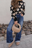 Hearts Galore Luxe Pearl Detail Sweater-Sweaters-Rae Collective, Women's Online Fashion Boutique Located in Phoenix, Arizona (Scottsdale Area)