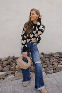 Hearts Galore Luxe Pearl Detail Sweater-Sweaters-Rae Collective, Women's Online Fashion Boutique Located in Phoenix, Arizona (Scottsdale Area)